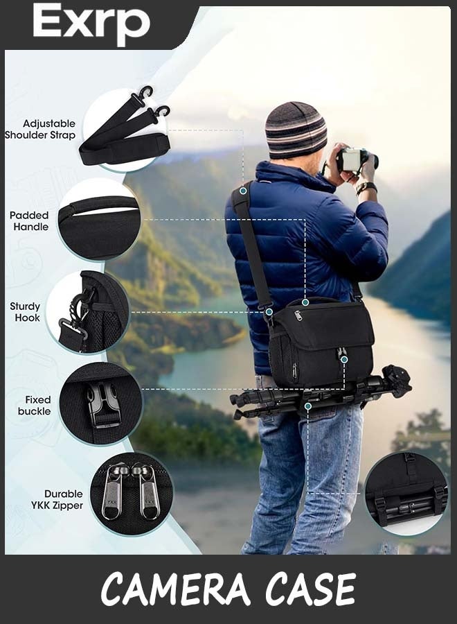 Exrp DSLR Camera Case with Tripod Holder, Waterproof Sling Bag for Photographers - Image 2
