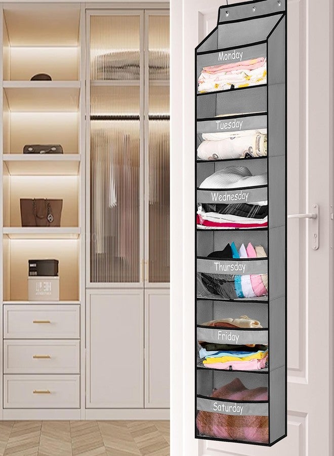 TEMUORG Weekly School Clothes Organizer Days of Week Clothing Organization for Kids Hanging Closet Shelf Storage with Monday to Saturday Layers (Door Hanging) - Image 5