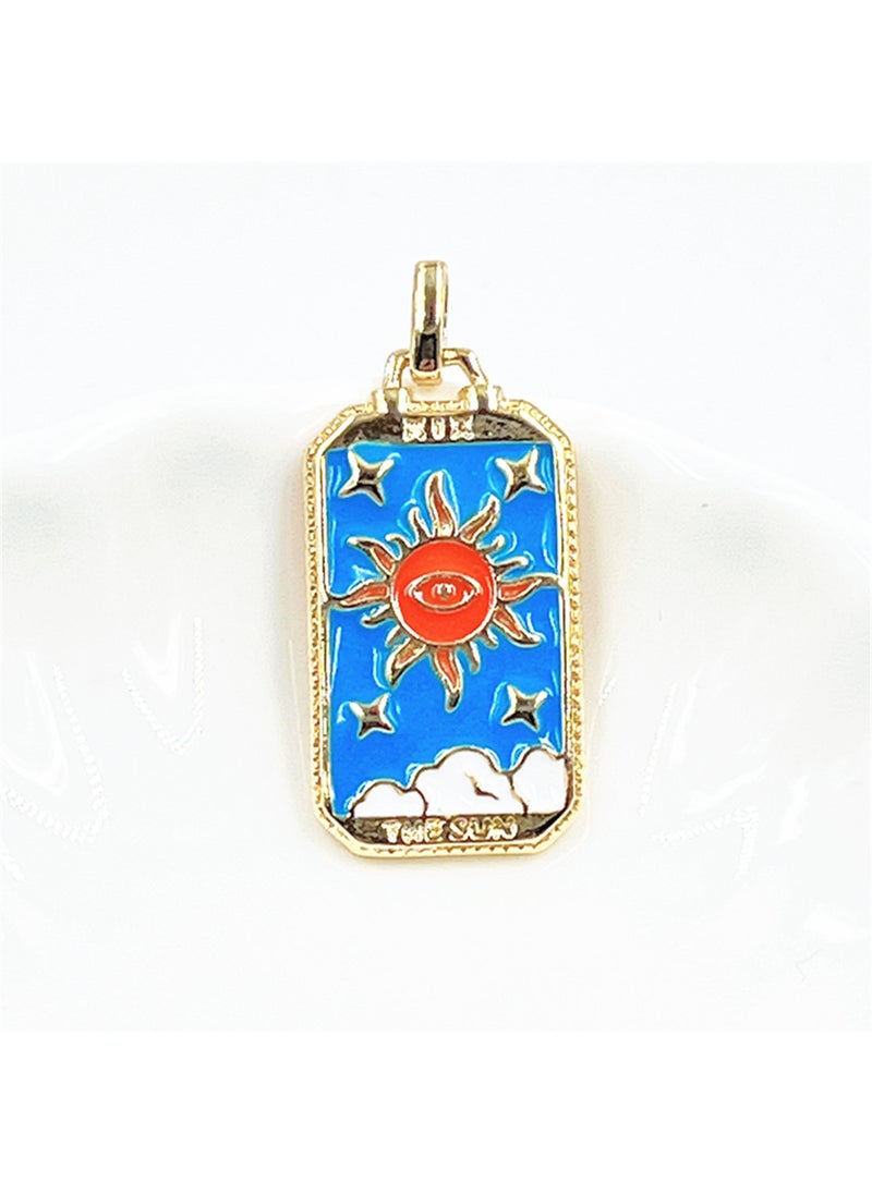 Generic Tarot Hand-Palm Pendant with Enamel Finish DMK424G-4#+ Necklace 
