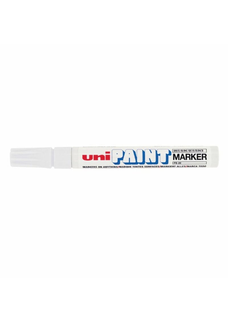3-Piece Paint Marker Bullet Tip White Ink