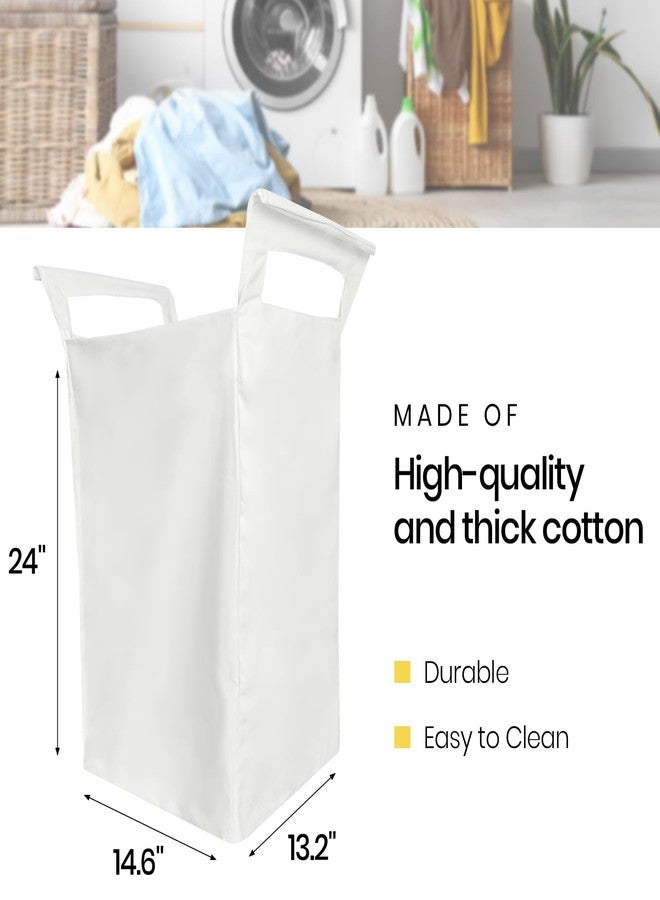 Calvana (2 Pack) Calvana Bassinet Stand Hamper Inserts, Compatible with UPPAbaby Bassinet Stands, Dual Compartment with Carry Handles (Bassinet Stand Not Included), Cotton - Image 2
