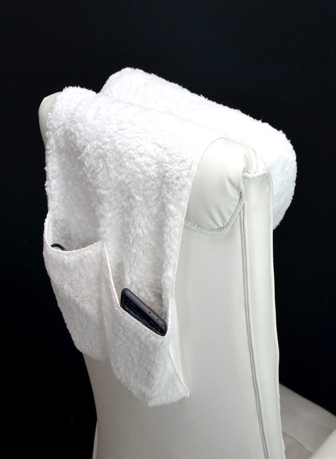 Roe & Moe Recliner Neck and Head Pillow Non Slip Fleece Couch Support Comfort Pillow Roll with 2 Storage Compartments - Image 4