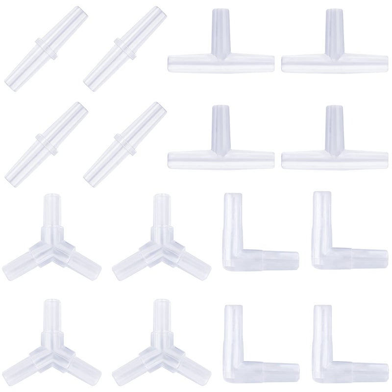 Pawfly موصلات أنابيب الهواء لأحواض السمك من باوفلاي، صمام خطي بلاستيكي، موصل مضخة هواء حوض السمك، 40 قطعة - Image 1