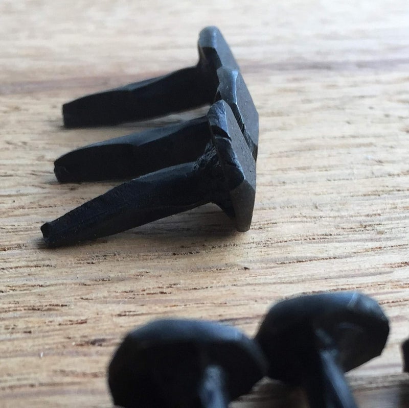 OLD NAIL SOURCE (50) 5/8" Steel Decorative Wrought Head Nails with Black Oxide Finish. (Small, Black) - Image 4