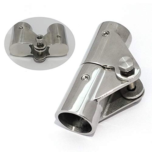 keehui 316SS Boat Tube Connector,Boat Rail Fittings Folding Swivel Connector for 1INCH O.D.tube/pipe Marine Boat Yacht - Image 1