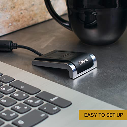 Verifi Smart.Safe. قارئ بصمة الإصبع المكتبي Verifi P2000 USB - Windows Hello، عملية Passkey - Image 4