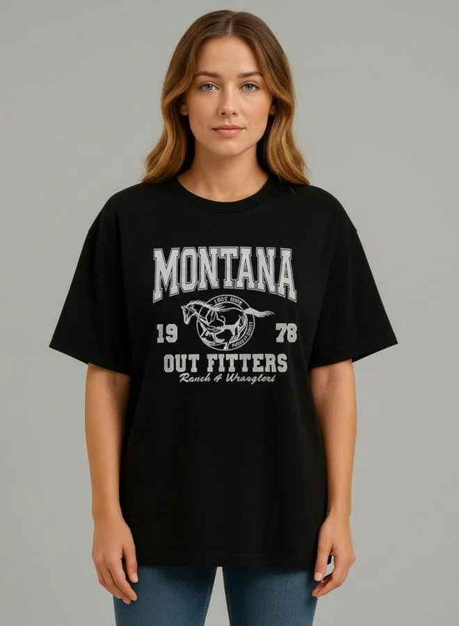 بوز تيشيرت بطبعة جرافيك