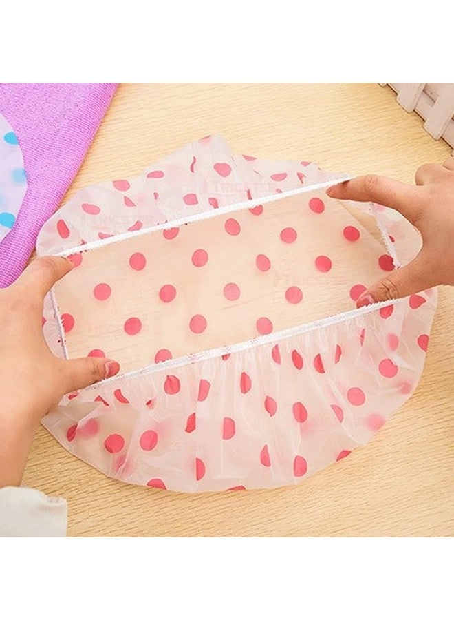 LOCANS Shower Cap Set of 2 for Women, Reusable Waterproof Elastic Eva Free-Size Bathroom Shower Caps - For Homes, Spas, Salons, Hair Treatment, Beauty Parlors - Image 2