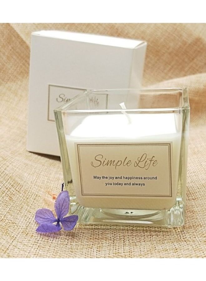 شمعة معطرة برائحة الفانيليا وجوز الهند في وعاء زجاجي | شمعة عطرية تدوم طويلاً لديكور المنزل والاسترخاء | 210 جم - Image 4