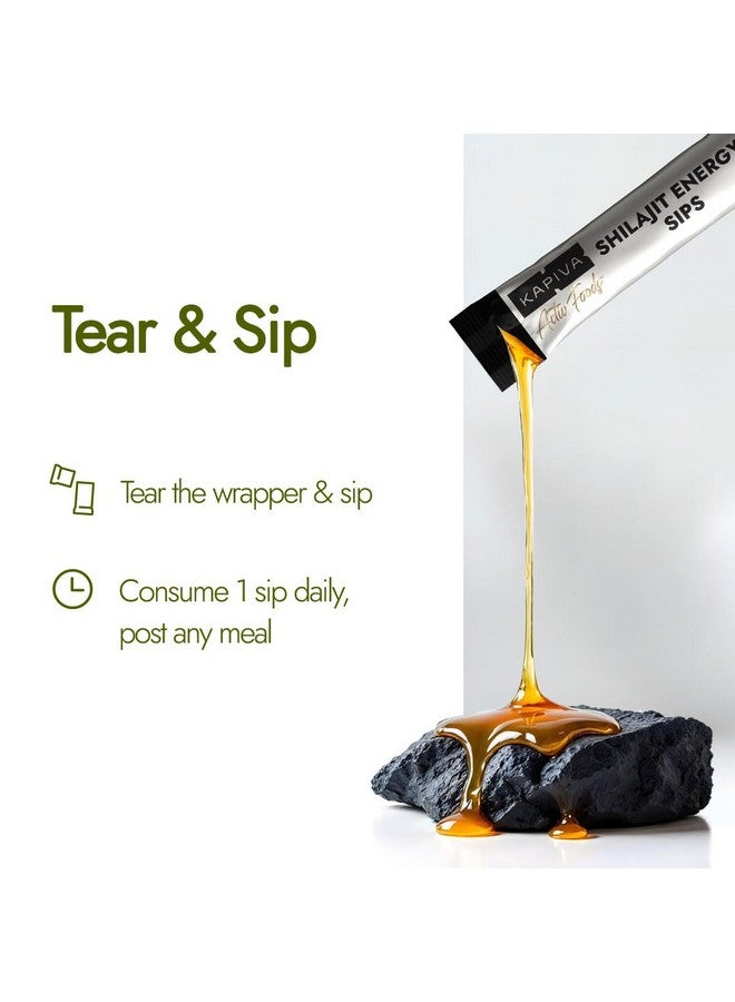 Kapiva كابيفا شيلجيت مشروبات الطاقة | مع 100% شيلجيت نقي | 250 ملغ شيلجيت/عصا | يعزز الطاقة والقدرة على التحمل | 30 كيس | نكهة زنجبيل وعسل - Image 5