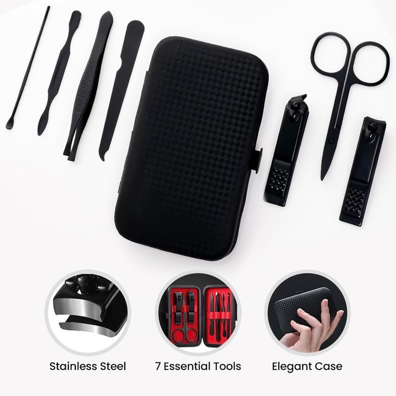 WOX MOX WOX MOX Essentials Manicure Set Nail Clippers Nail Care Tools for Hand Feet Stainless Steel Nail Scissors Grooming Kit Nail Cutter Kit Professional Grooming Kits for Facial Hand Foot Care 7 IN 1  - Image 2