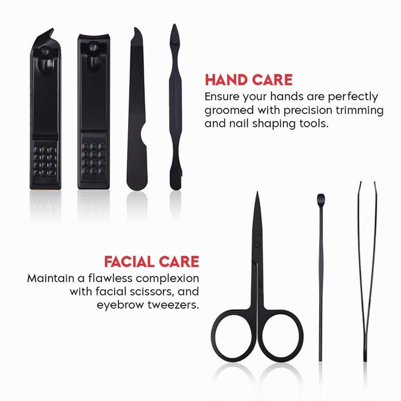 WOX MOX WOX MOX Essentials Manicure Set Nail Clippers Nail Care Tools for Hand Feet Stainless Steel Nail Scissors Grooming Kit Nail Cutter Kit Professional Grooming Kits for Facial Hand Foot Care 7 IN 1  - Image 4