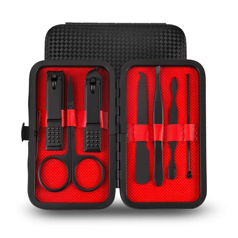 WOX MOX WOX MOX Essentials Manicure Set Nail Clippers Nail Care Tools for Hand Feet Stainless Steel Nail Scissors Grooming Kit Nail Cutter Kit Professional Grooming Kits for Facial Hand Foot Care 7 IN 1  - Image 1