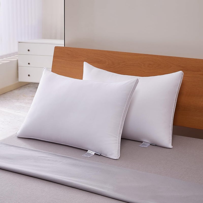 Acanva Cooling Bed Pillows for Sleeping - 4 Pack, Luxury Hotel Quality with Premium 3D Down Like Filling, King Size, White - Image 2