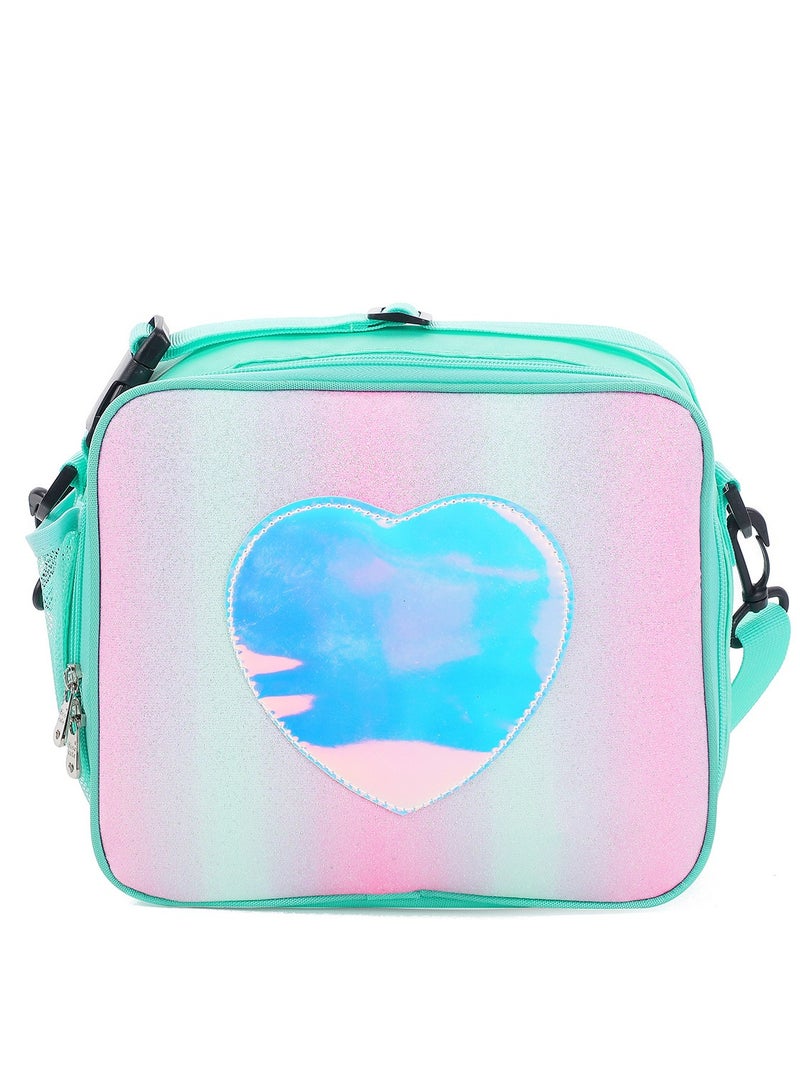 Lunch box Insulated Soft Bag Cooler Back to School Thermal Meal Tote Kit for Girls Women,Lunch Bag With Adjustable Shoulder Strap Green  - Image 1