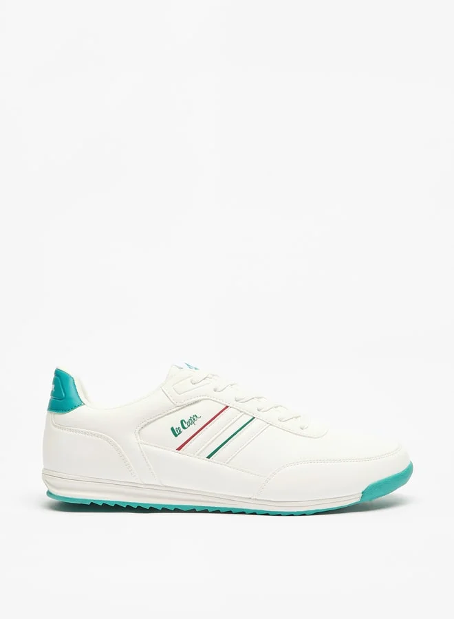 Lee Cooper Men's Logo Detail Sneakers with Lace-Up Closure