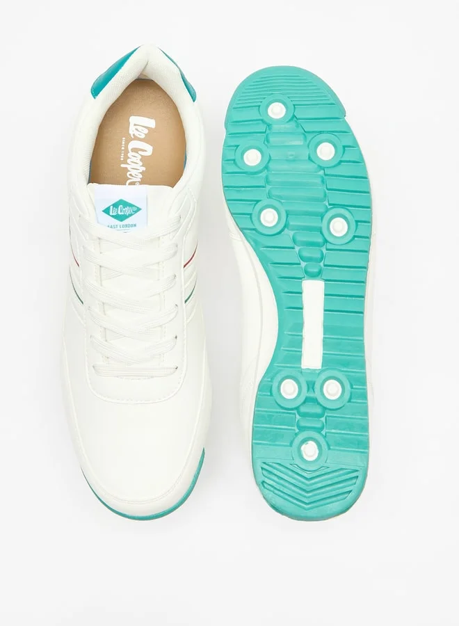 Lee Cooper Men's Logo Detail Sneakers with Lace-Up Closure