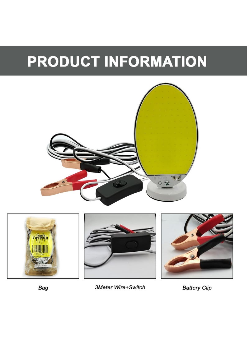 سبايدر SPIDER LED ضوء التخييم 150 واط COB 1080LM سطوع قاعدة مغناطيسية 12 فولت مشبك بطارية مقاوم للماء مصباح العمل في الهواء الطلق للتخييم إصلاح السيارات الصيد الإضاءة في حالات الطوارئ - BL-10793 - Image 4