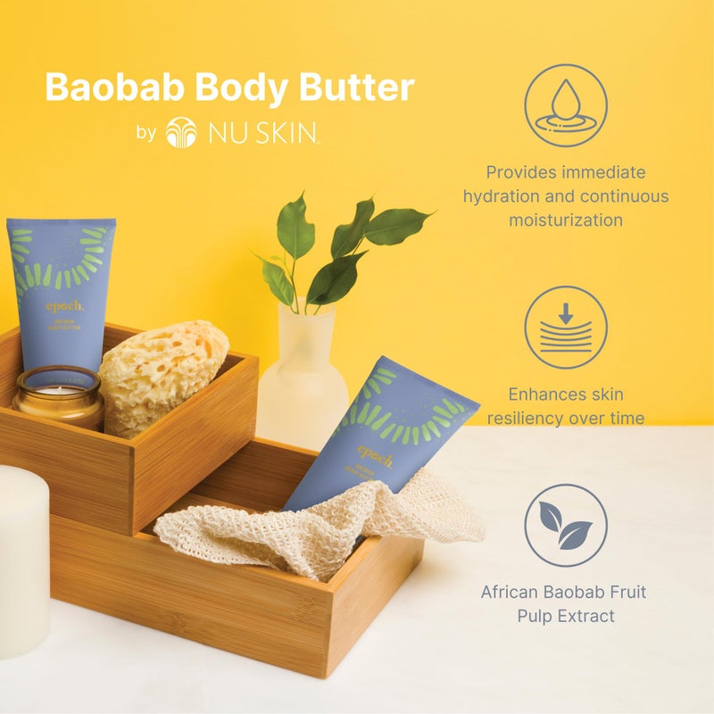 Nu Skin Nuskin Epoch Baobab Body Butter | Rich Cream Infused with Shea Butter and Ethnobotanical Baobab Fruit Extract for Deep Hydration, Softness, and Skin Resiliency | 2 Pack - Image 3