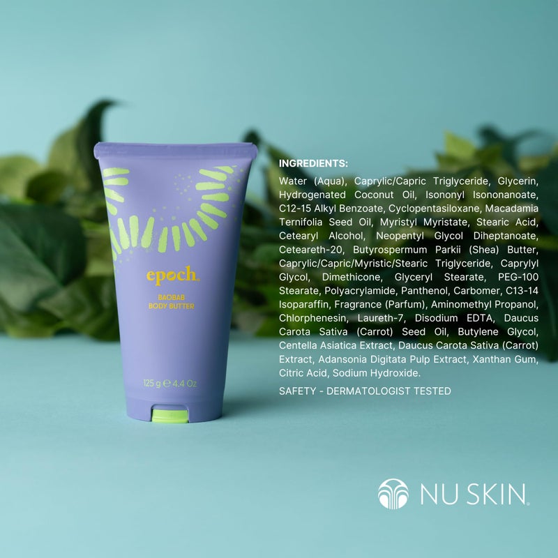 Nu Skin Nuskin Epoch Baobab Body Butter | Rich Cream Infused with Shea Butter and Ethnobotanical Baobab Fruit Extract for Deep Hydration, Softness, and Skin Resiliency | 2 Pack - Image 2