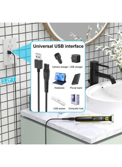 IBERLS Charger Cord For Philips Norelco One Blade Qp2724 Qp2834 Qp1924 Qp1324 Mg5910 Mg7910 Mg9510 X5006 Series 2400 5V Usb Cable [2-Pack, 3,3Ft]  - Image 3