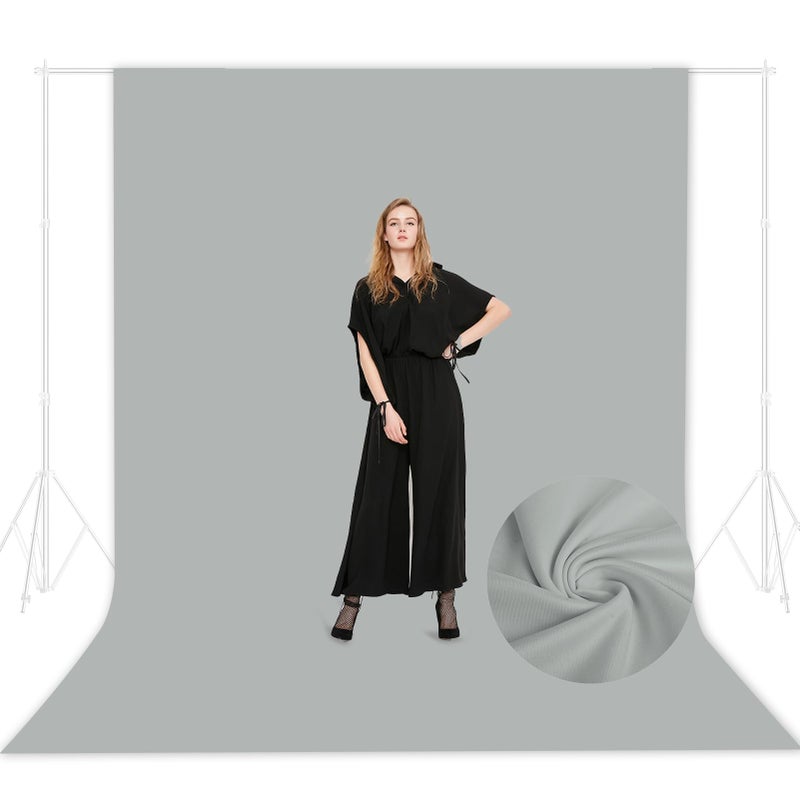 EMART 6x9ft Gray Photo Backdrop for Photography, Large Plain Gray Drapes Party Background Curtain | Polyester Fabric | - Image 1