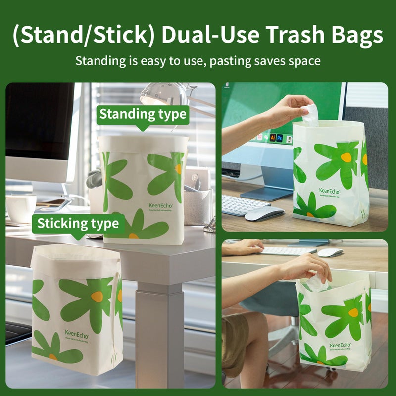 KeenEcho Disposable Car Garbage Bin Bags, Vomit Trash Bags made with Recycled HDPE for Boat, Plane, Travel, Camping, Bedroom, Study Room, Office and Car, 20 pcs - Image 4