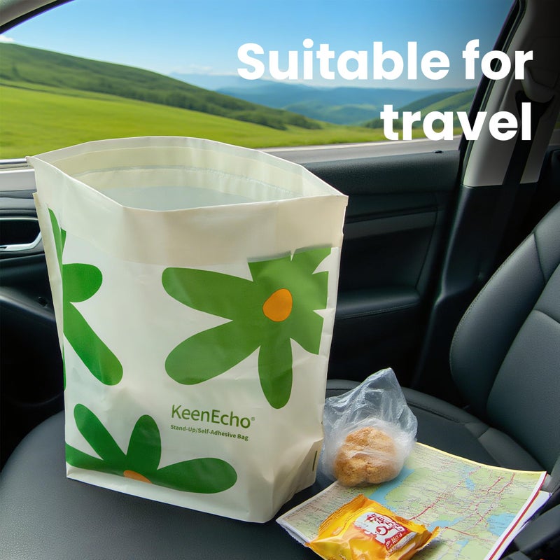 KeenEcho Disposable Car Garbage Bin Bags, Vomit Trash Bags made with Recycled HDPE for Boat, Plane, Travel, Camping, Bedroom, Study Room, Office and Car, 20 pcs - Image 3