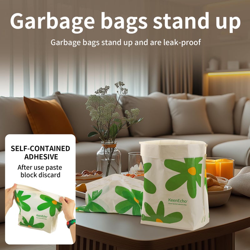 KeenEcho Disposable Car Garbage Bin Bags, Vomit Trash Bags made with Recycled HDPE for Boat, Plane, Travel, Camping, Bedroom, Study Room, Office and Car, 20 pcs - Image 5