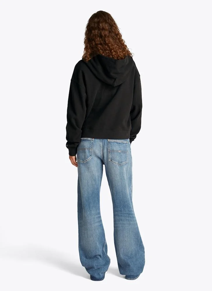 تومي جينز Logo Zip Through Hoodie