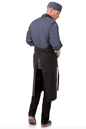 Chef Works Unisex Rockford Chefs Bib Apron, Steel Grey, One Size - Image 3