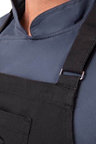 Chef Works Unisex Rockford Chefs Bib Apron, Steel Grey, One Size - Image 5