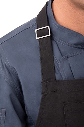 Chef Works Unisex Rockford Chefs Bib Apron, Steel Grey, One Size - Image 4