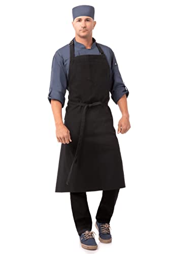 Chef Works Unisex Rockford Chefs Bib Apron, Steel Grey, One Size - Image 2