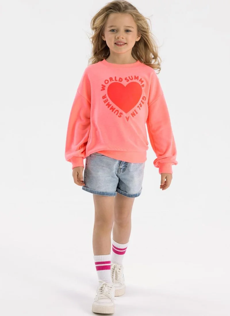 مينوتي Kids Girls Fleece Crew Neck Sweatshirt