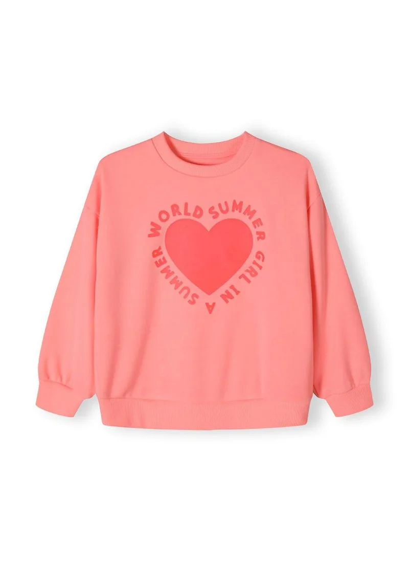 MINOTI Kids Girls Fleece Crew Neck Sweatshirt