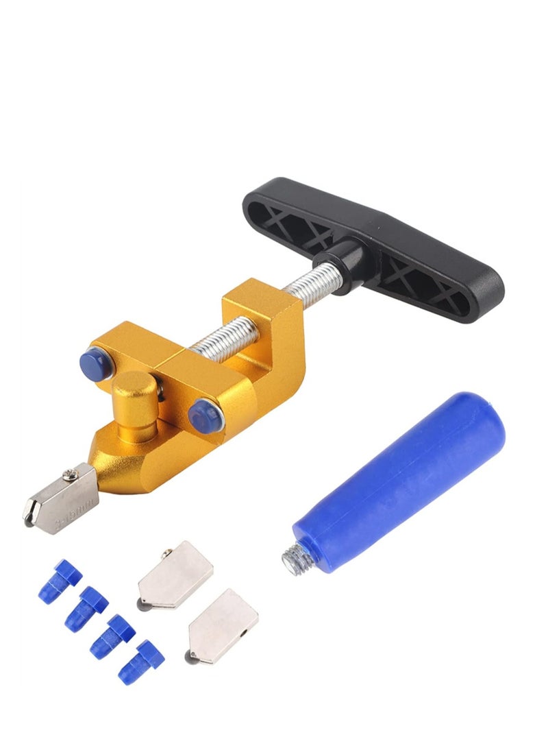 Excefore Glass Tile Cutter Tool Kit Glass Breaking Pliers Premium Glass Cutter Tool 3-15mm with 2 Cutter Blades 4 Contact Feet Glass Cutting Tool Kit for Glass Mirror Ceramic Tile Glazed Tile - Image 1