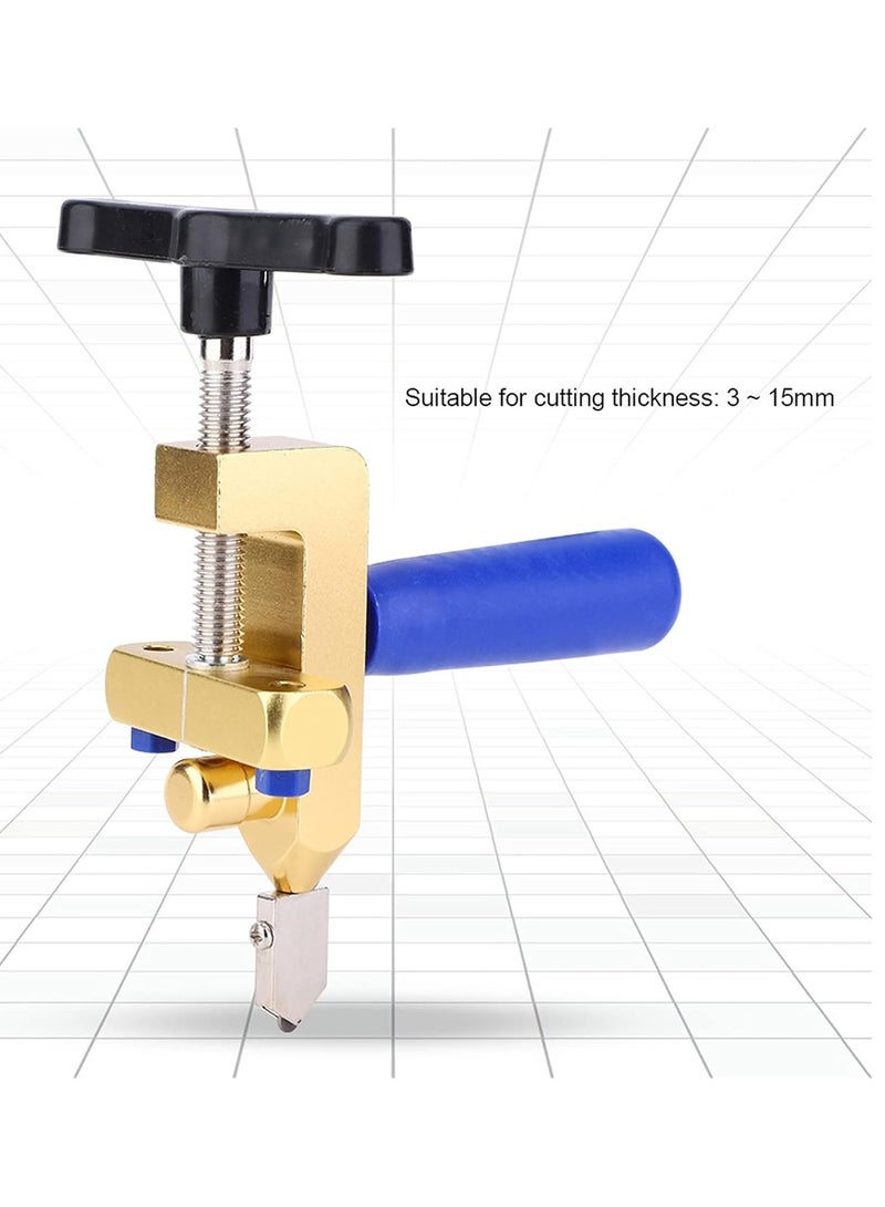 Excefore Glass Tile Cutter Tool Kit Glass Breaking Pliers Premium Glass Cutter Tool 3-15mm with 2 Cutter Blades 4 Contact Feet Glass Cutting Tool Kit for Glass Mirror Ceramic Tile Glazed Tile - Image 5