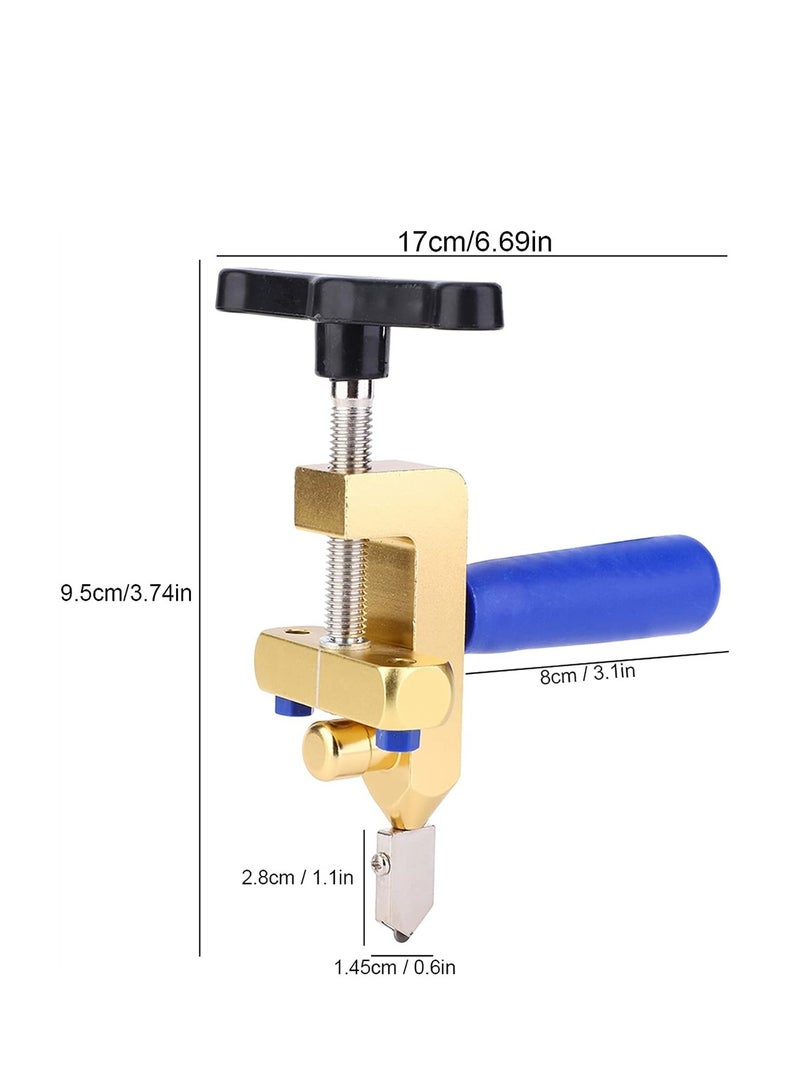 Excefore Glass Tile Cutter Tool Kit Glass Breaking Pliers Premium Glass Cutter Tool 3-15mm with 2 Cutter Blades 4 Contact Feet Glass Cutting Tool Kit for Glass Mirror Ceramic Tile Glazed Tile - Image 2