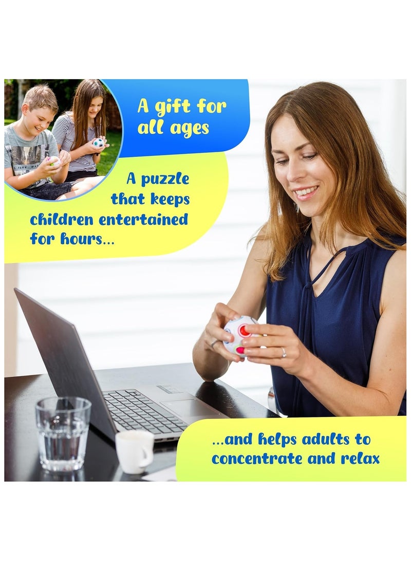 TOY GARDEN Magic Rainbow 3D Puzzle Ball – 12-Hole Speed Cube Ball, Fun Decompression Brain Teaser Toy for Kids, Teens, & Adults, Stress Relief Fidget Puzzle Gift - Image 3