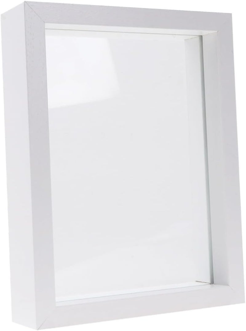Double-sided Glass Picture Frame 8 Inch White Pressed Flower Specimen Display Frame with Stand for Home Décor and Artwork Holder - Image 1