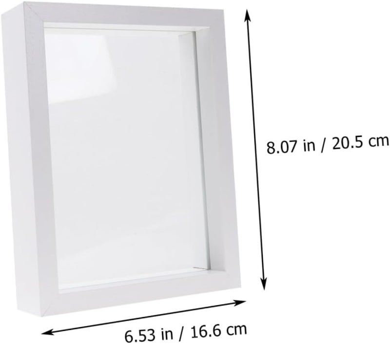 Double-sided Glass Picture Frame 8 Inch White Pressed Flower Specimen Display Frame with Stand for Home Décor and Artwork Holder - Image 2