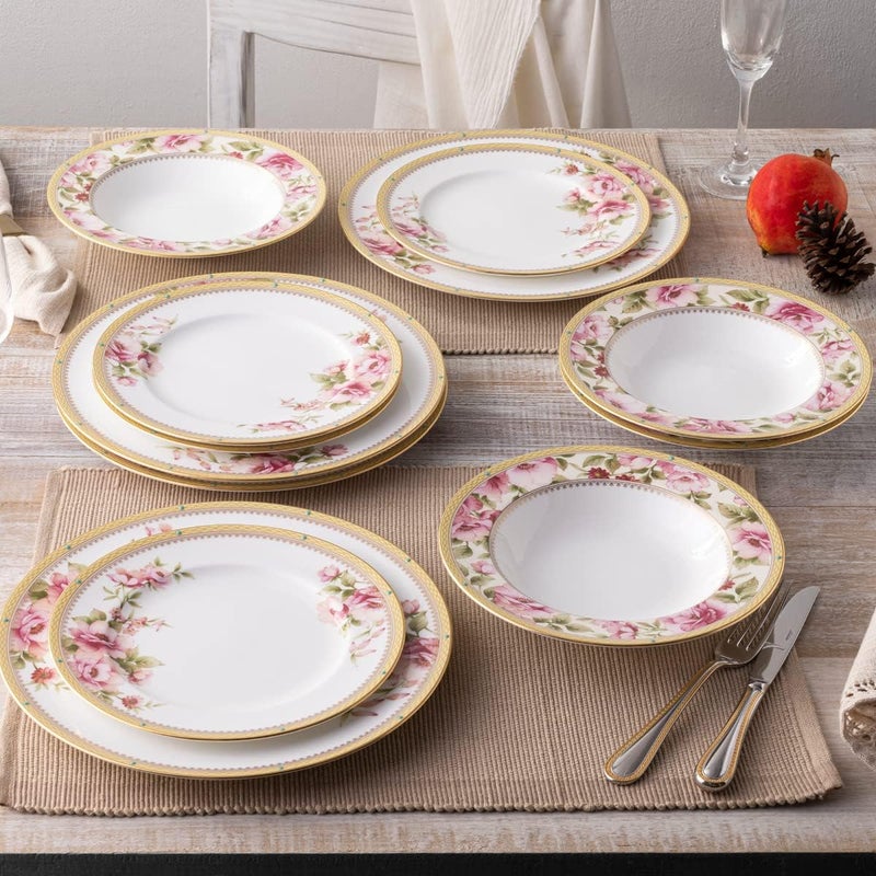 Noritake Hertford 12Piece Dinnerware Set Service for 4 - Image 4