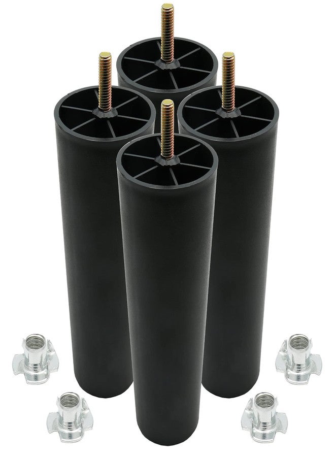 Murtenze 4Pcs 8 inch Sofa Legs, Round Tapered Plastic Couch Legs Replacement Furniture Legs with M8 Hanger Bolts for Chair Sofa Dresser Cabinet Loveseats Ottoman Bed - Image 1