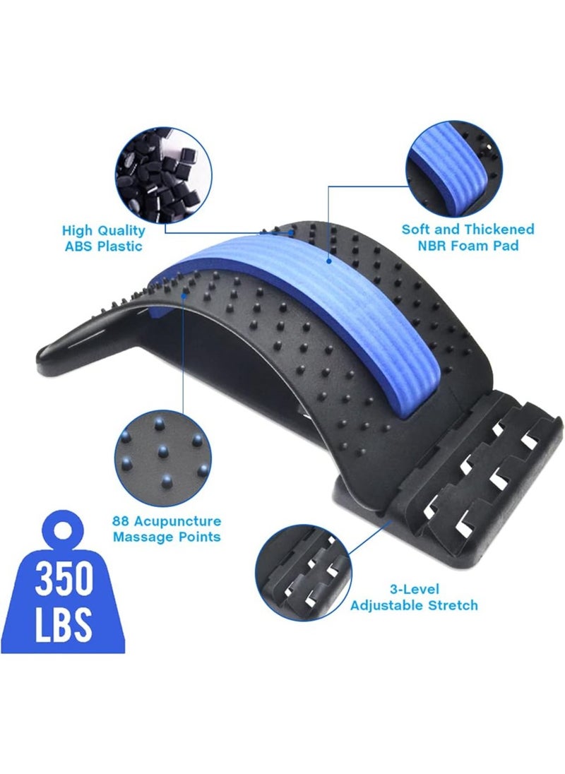 Generic grey and blue Stretcher, Lumbar Back Pain Relief Device(4 Level), Spine Board Deck Multi-Level Back Cracker Lumbar, Pain Relief for Herniated Disc, Sciatica, Scoliosis, Lower and Upper  - Image 3