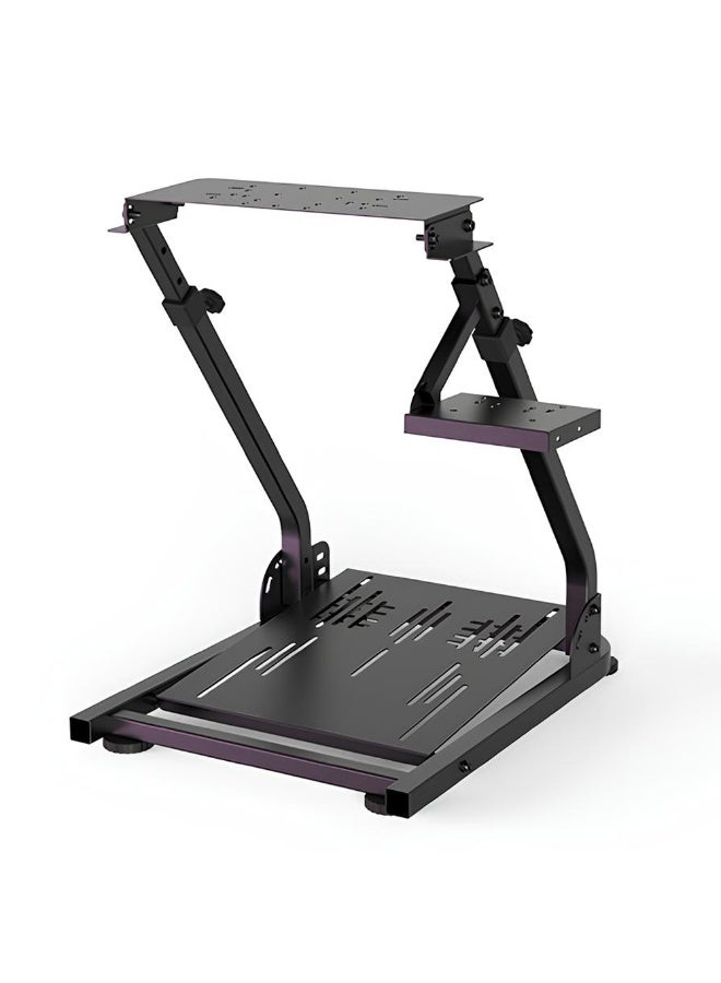 بلو فاير قاعدة محاكاة سباق قابلة للطي Bluefire 6008 – حامل عجلة قيادة ودواسات وناقل حركة قابل للتعديل | هيكل فولاذي متين | تصميم مريح وموفر للمساحة لمحبي ألعاب السباق - Image 5