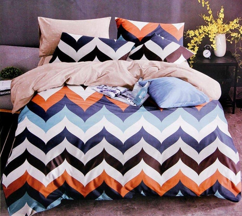 BhaiJi BedSheet Super King Size Double Bed || 240 TC Pure Cotton || 10 Feet, 108 x 118 Inch || XXXL - Grey Branded Stripes - Image 2
