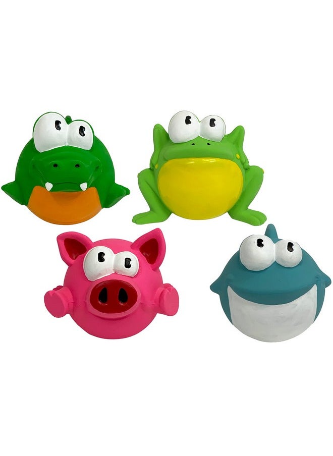 Multipet - Multipet Lyla Latex Animals 2.5" Dog Toy (Pack of 4) - Image 1