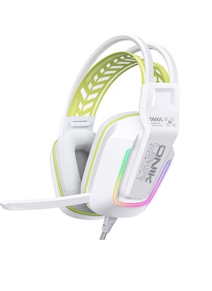 onikuma - X13 RGB Colorful Lighting Wired Gaming Headset with Microphone – Immersive Stereo Sound, Noise-Canceling Mic, Comfortable Over-Ear Design, LED RGB Lights for Gaming, Streaming & Communication - Image 1