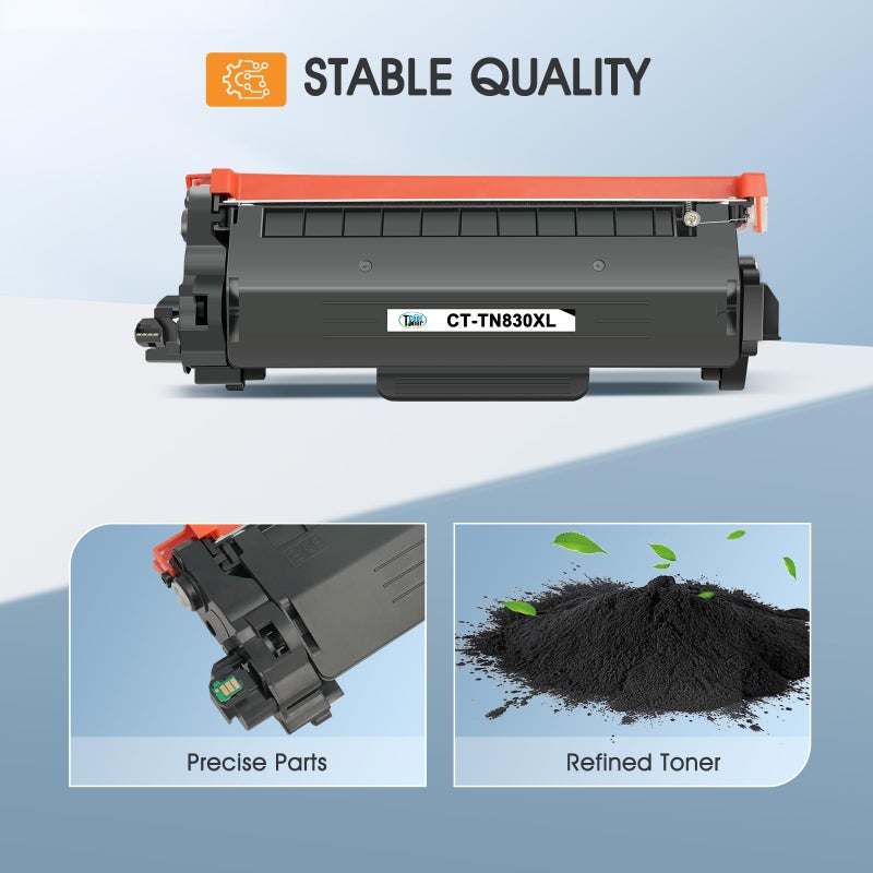 Cool Toner TN830XL TN830 TN 830XL 830 Toner for Brother Printer DCP-L2640DW HL-L2460DW Replacement for Brother TN830 XL/V/R 830 XL TN-830XL Cartridge MFC-L2820DW HL-L2405W HL-L2400D HL-L2480DW Black High Yield - Image 4